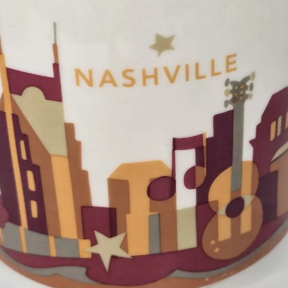 Starbucks You Are Here Nashville Mug 14 oz Ceramic City Coffee Tea Cup Collector